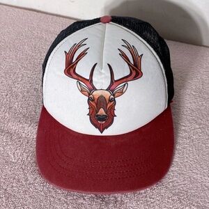 5/$25 Ambler Deer Graphic Mesh Back Snap Back Trucker Hat